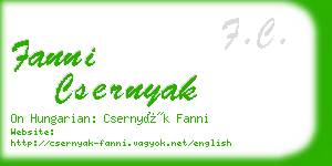 fanni csernyak business card